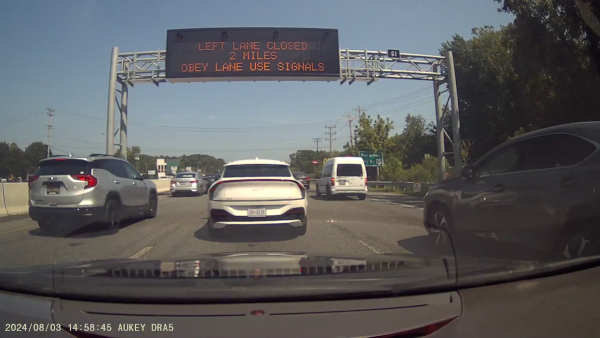 Image of traffic approaching the Chesapeake Bay Bridge in August 2024