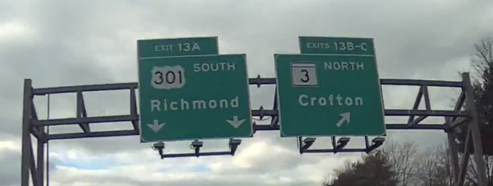 Image of US-50 interchange with US-301 in Bowie, MD from 2022