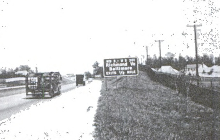 Image of US-50 interchange with US-301 in Bowie, MD from 1968