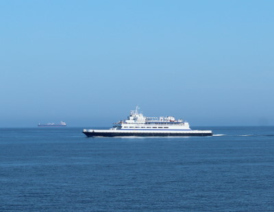 Cape May-Lewes Ferry boat within the Delaware Bay, heading towards Lewes