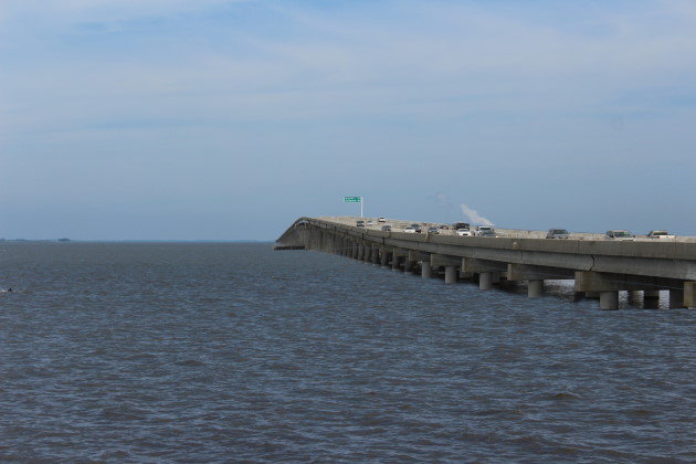 Composite image of a potential Delaware Bay Bridge