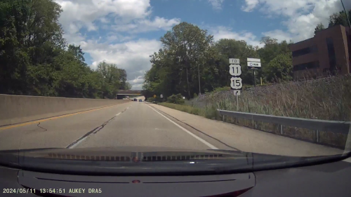 M. Harvey Taylor Bridge Connector, approaching Harrisburg.