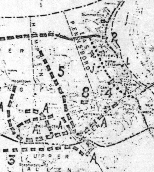1968 planning map for eastern Cumberland County.
