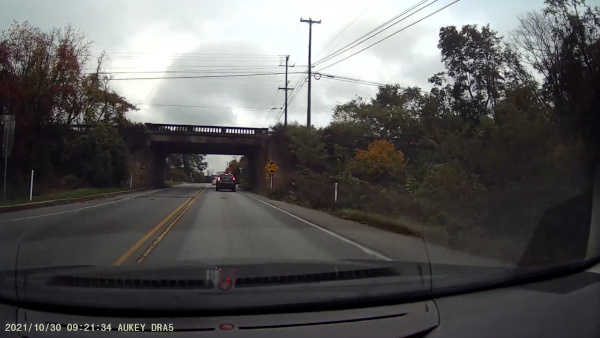 Image of the grade separated interchange between PA-41 (Newport-Gap Pike) and Kaolin Road (connector to DE-7), as seen from Kaolin Road.