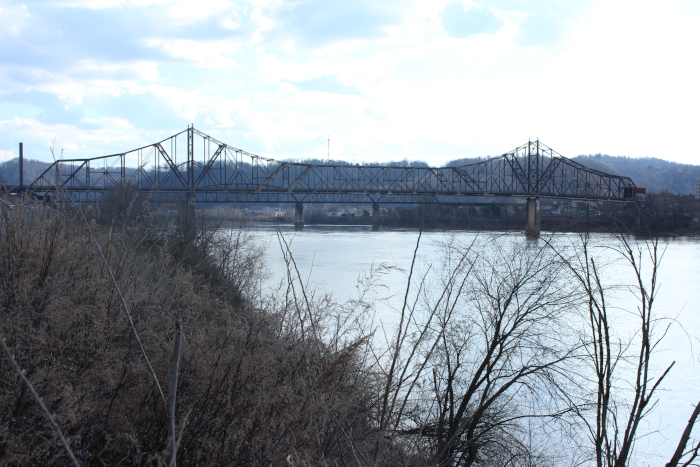 Bellaire
          Interstate Bridge as seen from Benwood, WV in March 2022